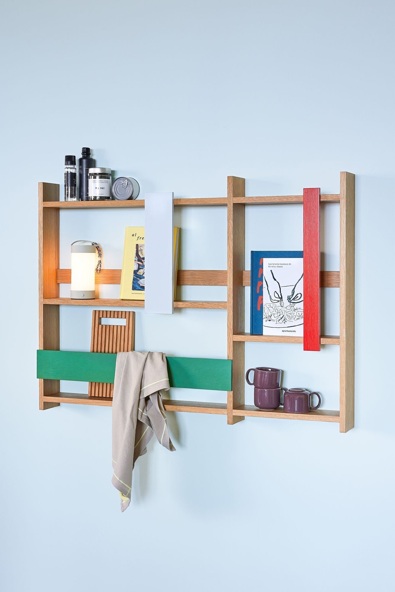 [product_category]-Hübsch Arki Wall Shelf/Magazine Holder Natural/Multicolour-Hübsch-5712772135778-881921-HUB-6