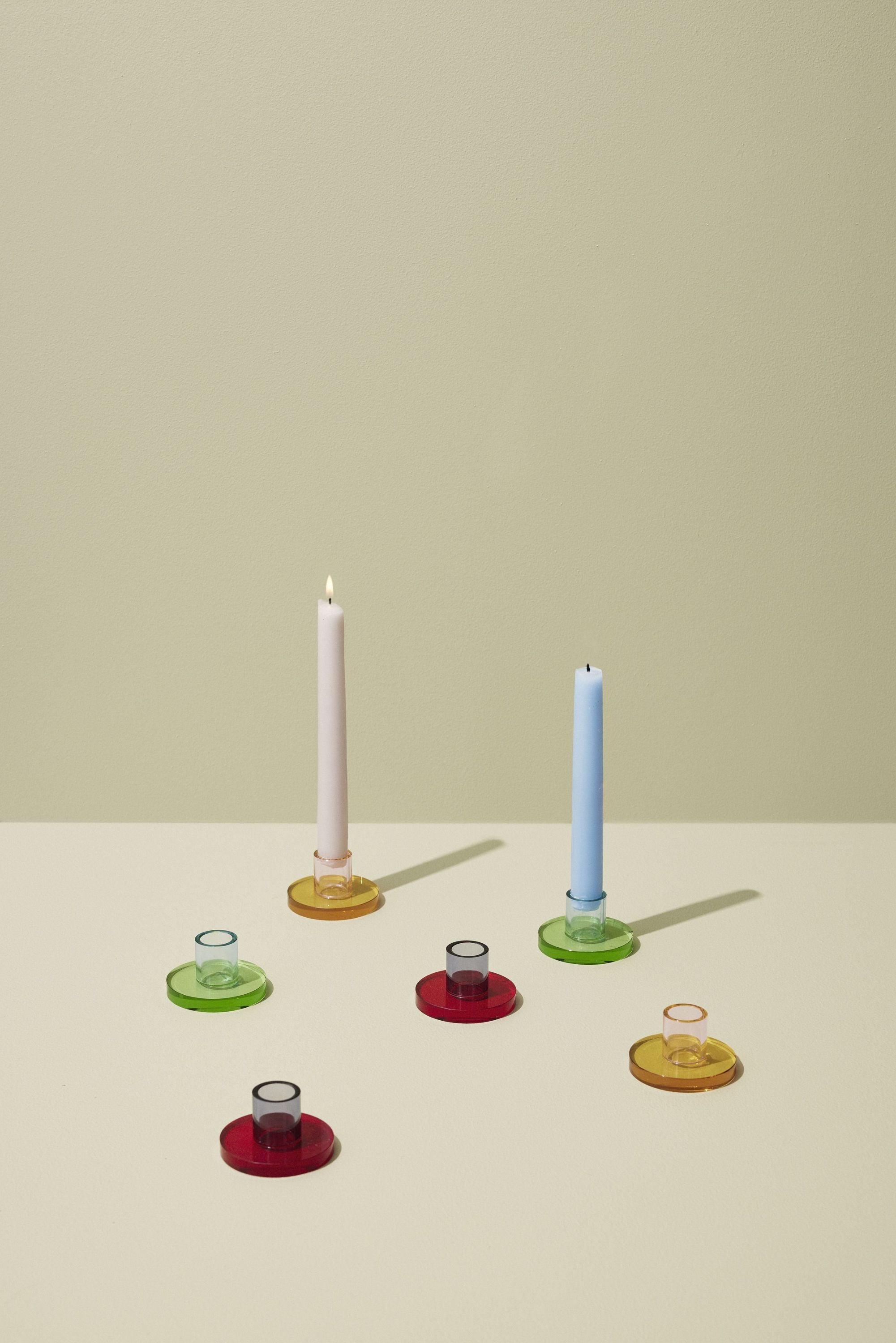 [product_category]-Hübsch Astra Candle Holder Small, Red/Violet-Hübsch-5712772129951-991701-HUB-10