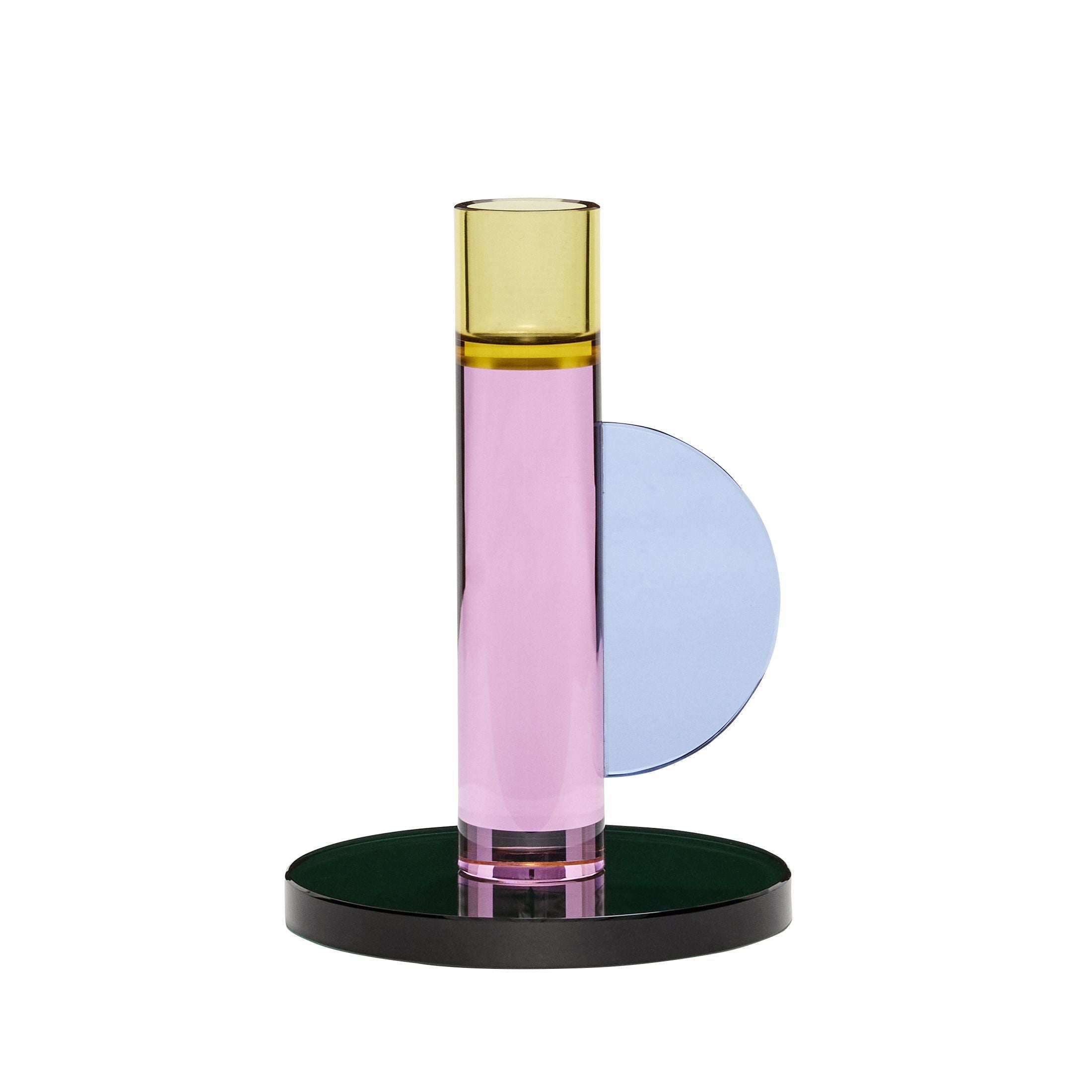 [product_category]-Hübsch Astro Candlestick, Pink/Yellow/Green/Blue-Hübsch-5712772118542-991419-HUB-1