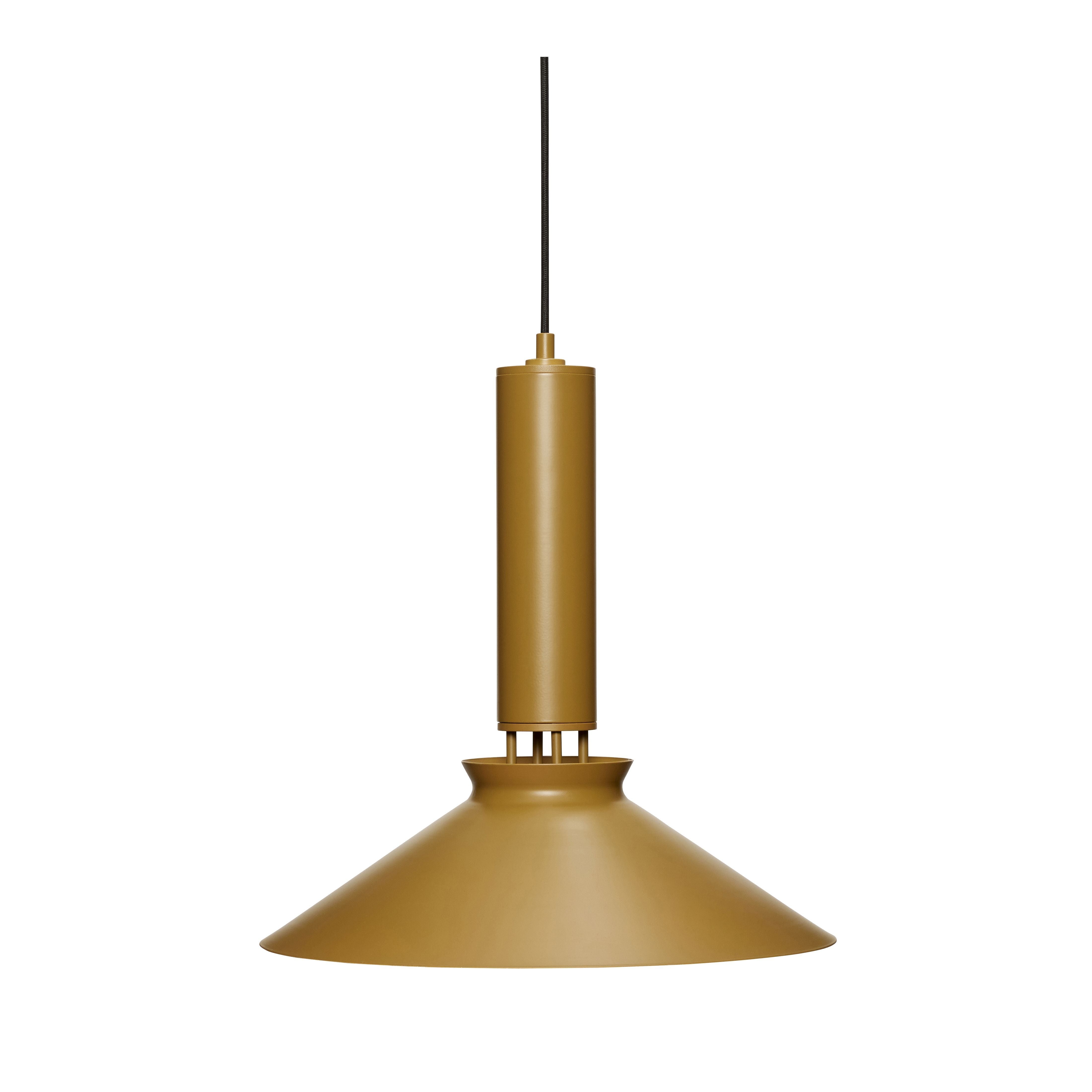 [product_category]-Hübsch Coney Lamp Metal, Brown-Hübsch-5712772117521-991407-HUB-1