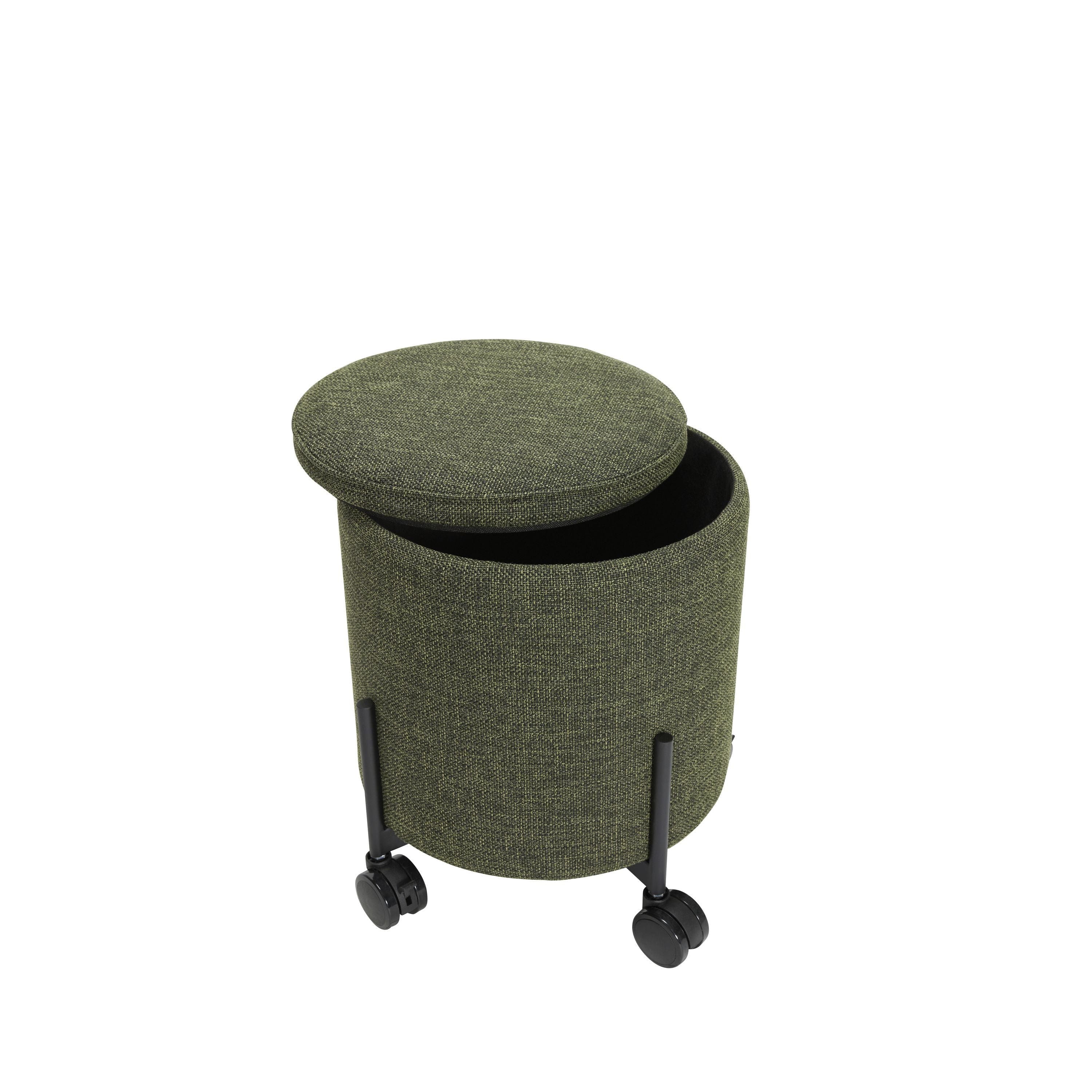 [product_category]-Hübsch Contain Pouf Green, Small-Hübsch-5712772129081-021701-HUB-5