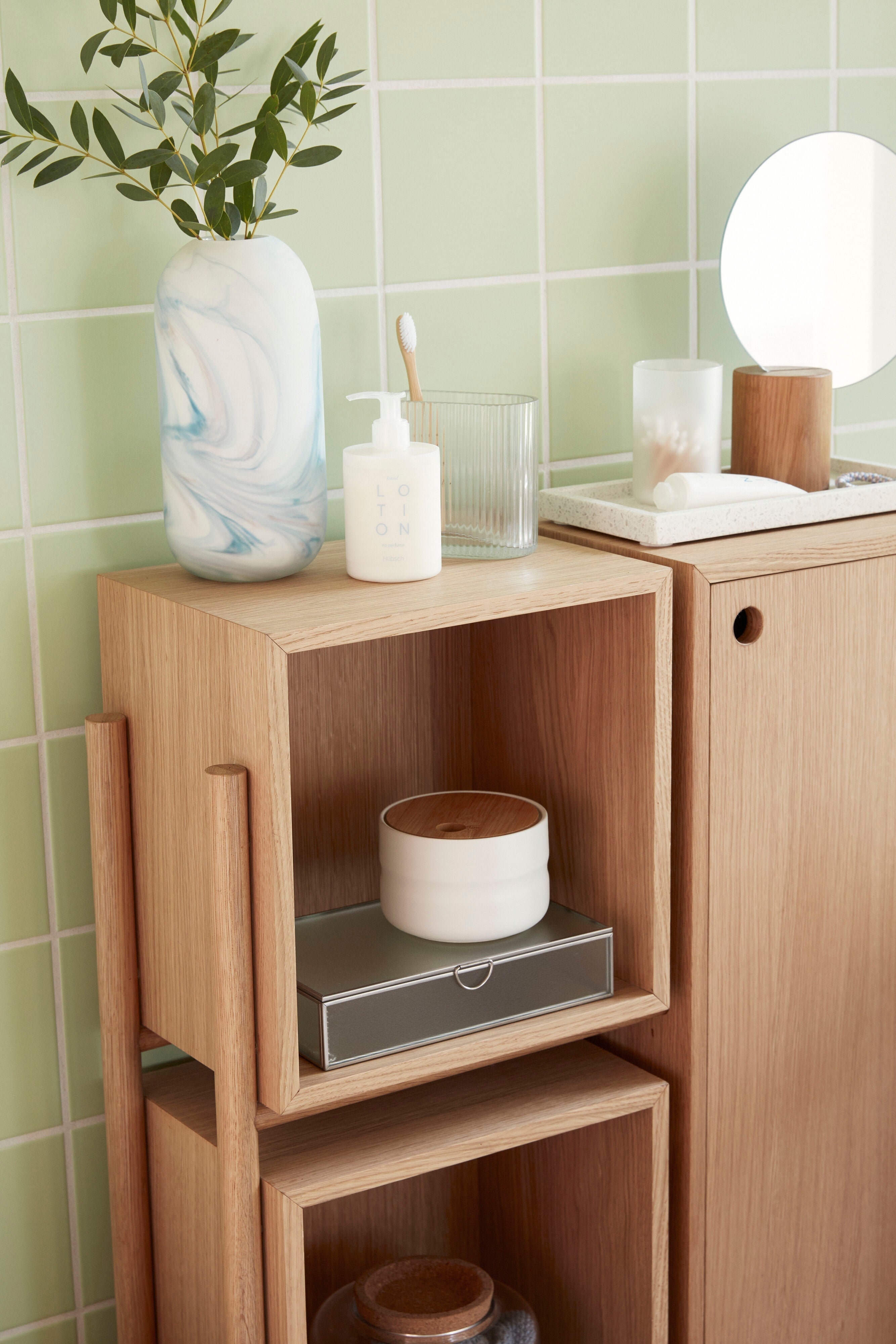 Hübsch Cube Console Table Natural