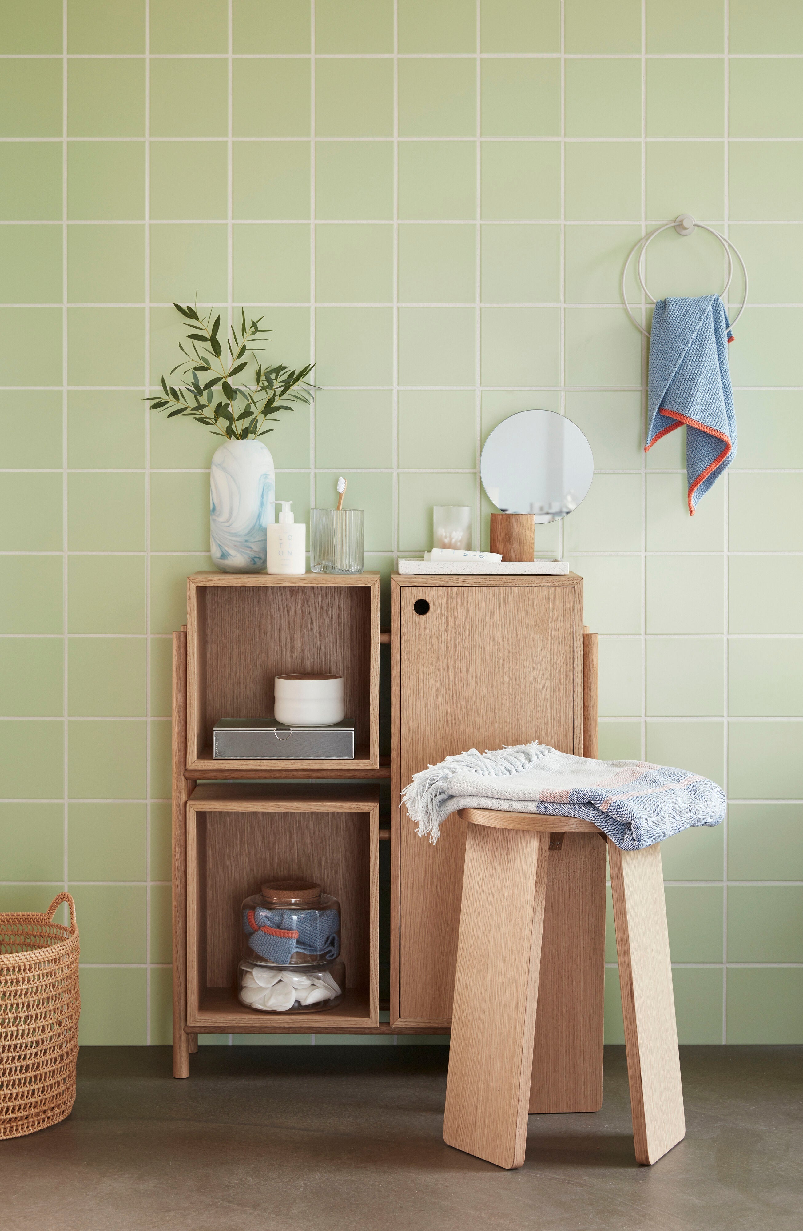 Hübsch Cube Console Table Natural