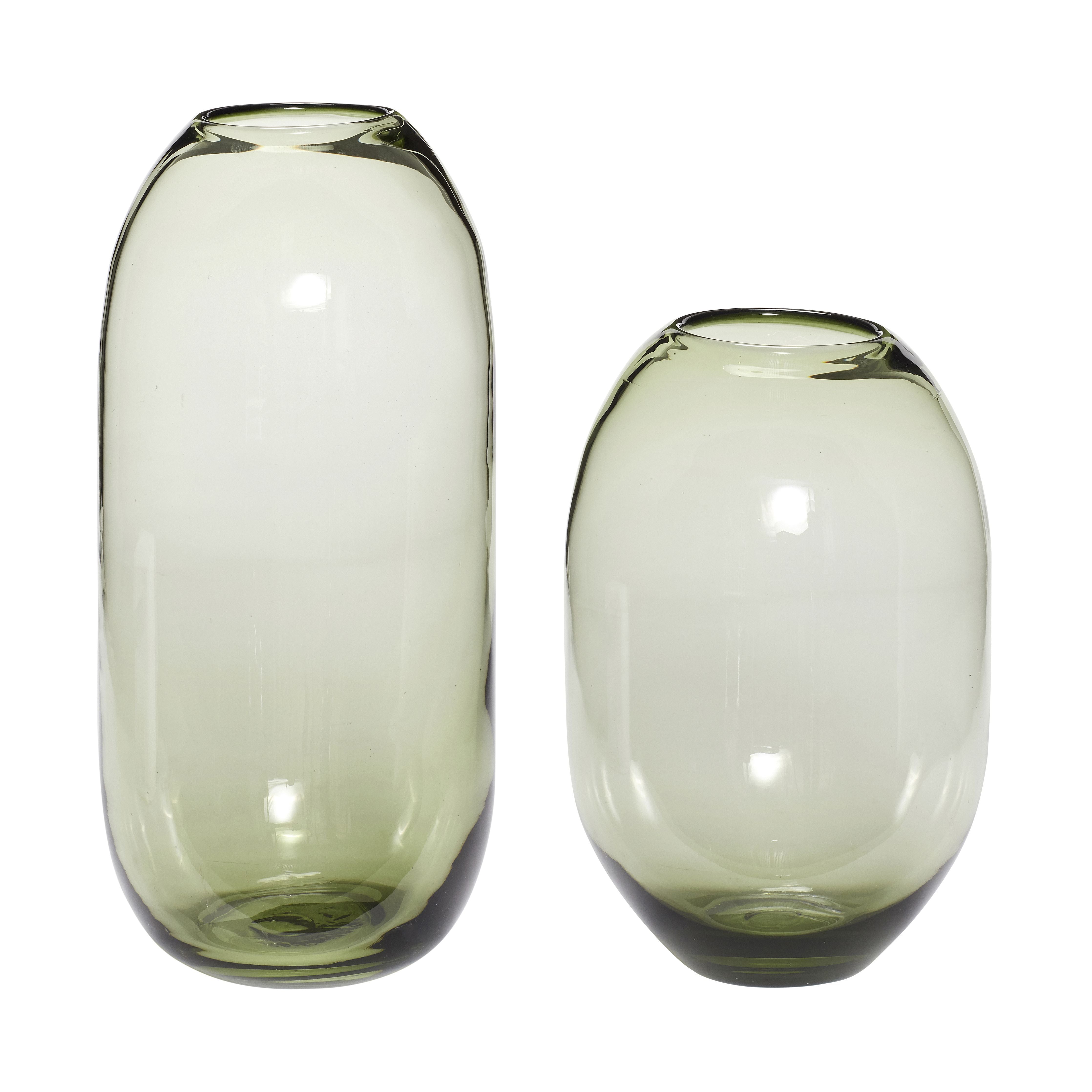 [product_category]-Hübsch Moss Vase Glass Green Set Of 2-Hübsch-5712772064641-280605-HUB-1