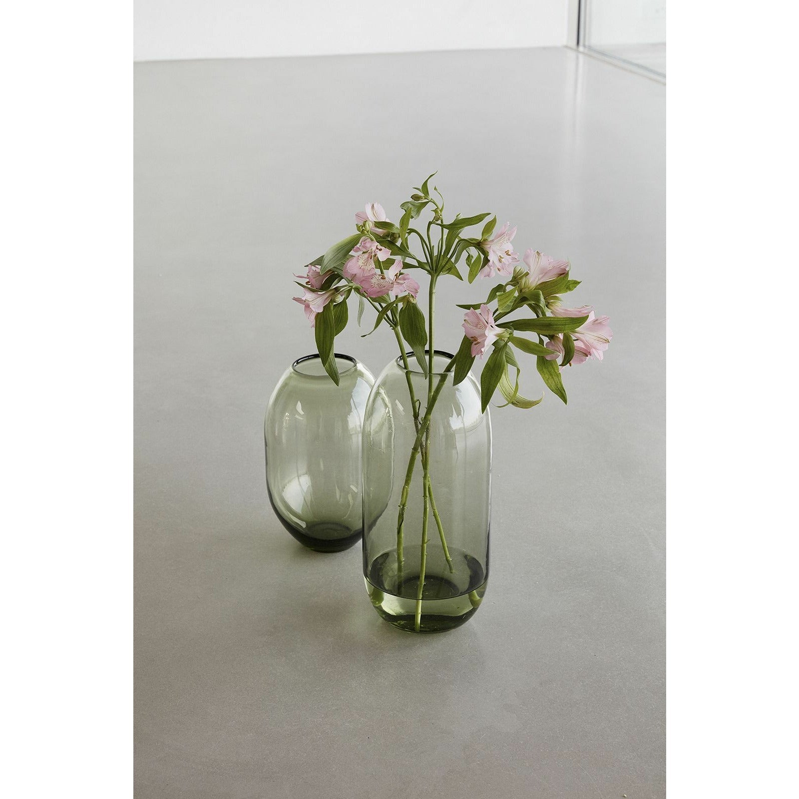 [product_category]-Hübsch Moss Vase Glass Green Set Of 2-Hübsch-5712772064641-280605-HUB-2