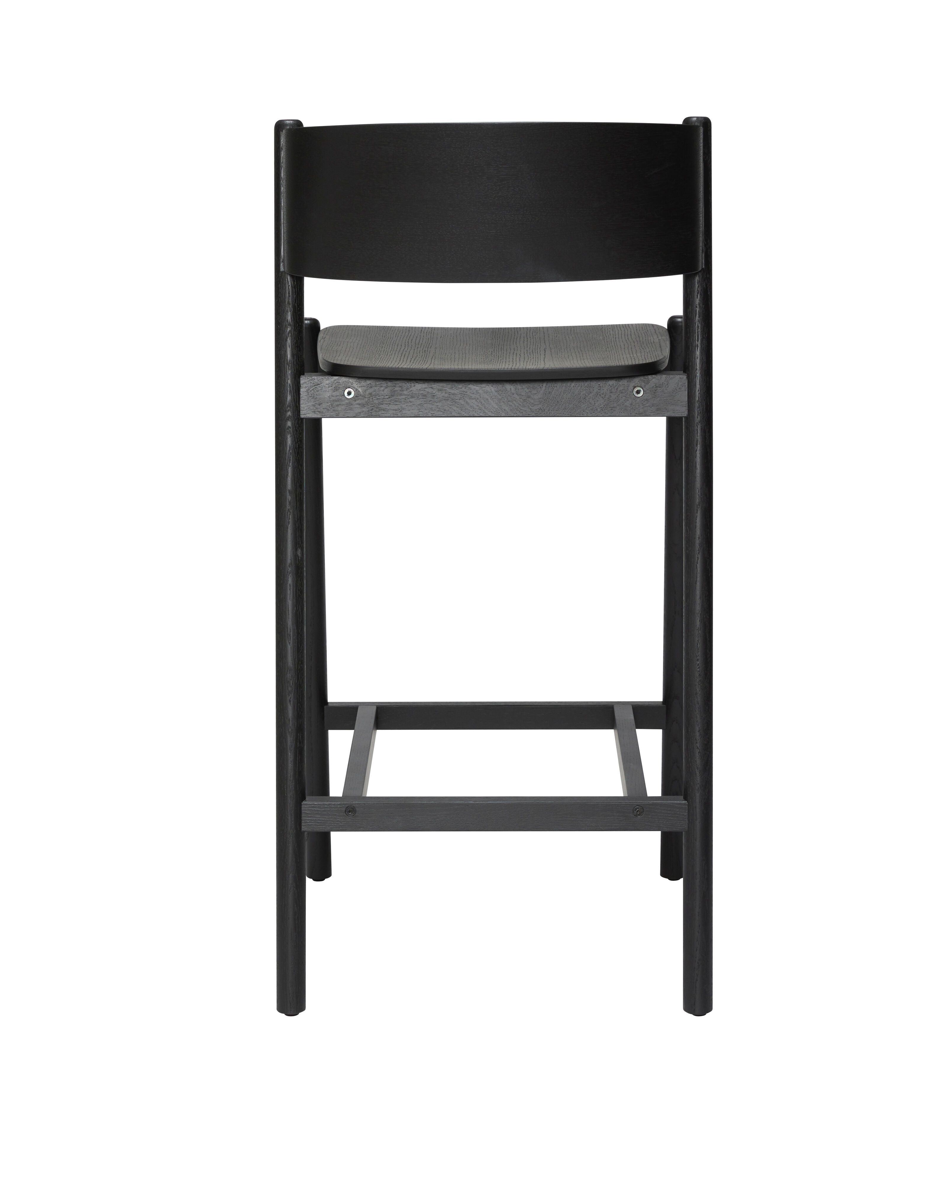 [product_category]-Hübsch Oblique Bar Stool, Black-Hübsch-5712772128480-331608-HUB-5