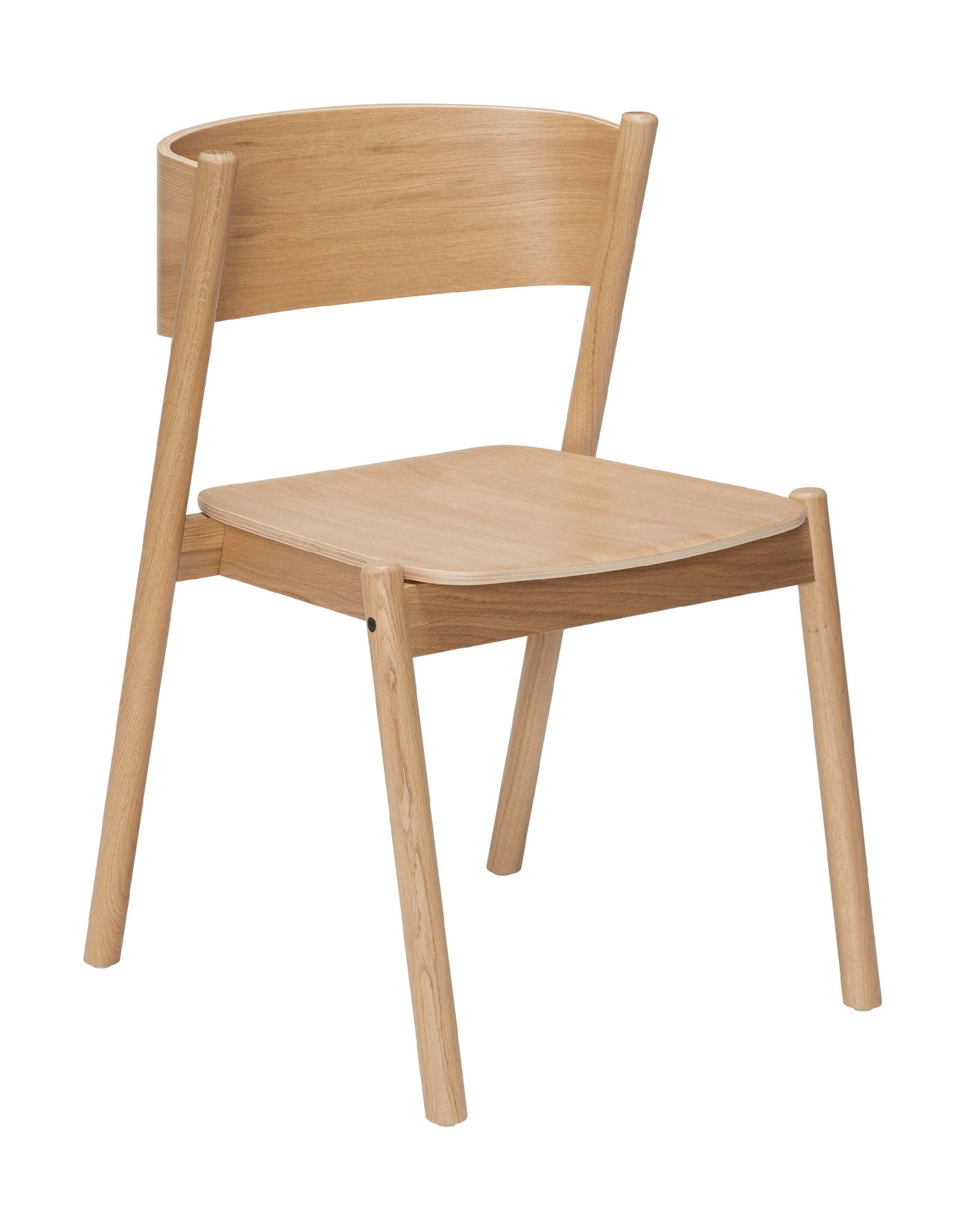 Silla de comedor oblicua de Hübsch, natural