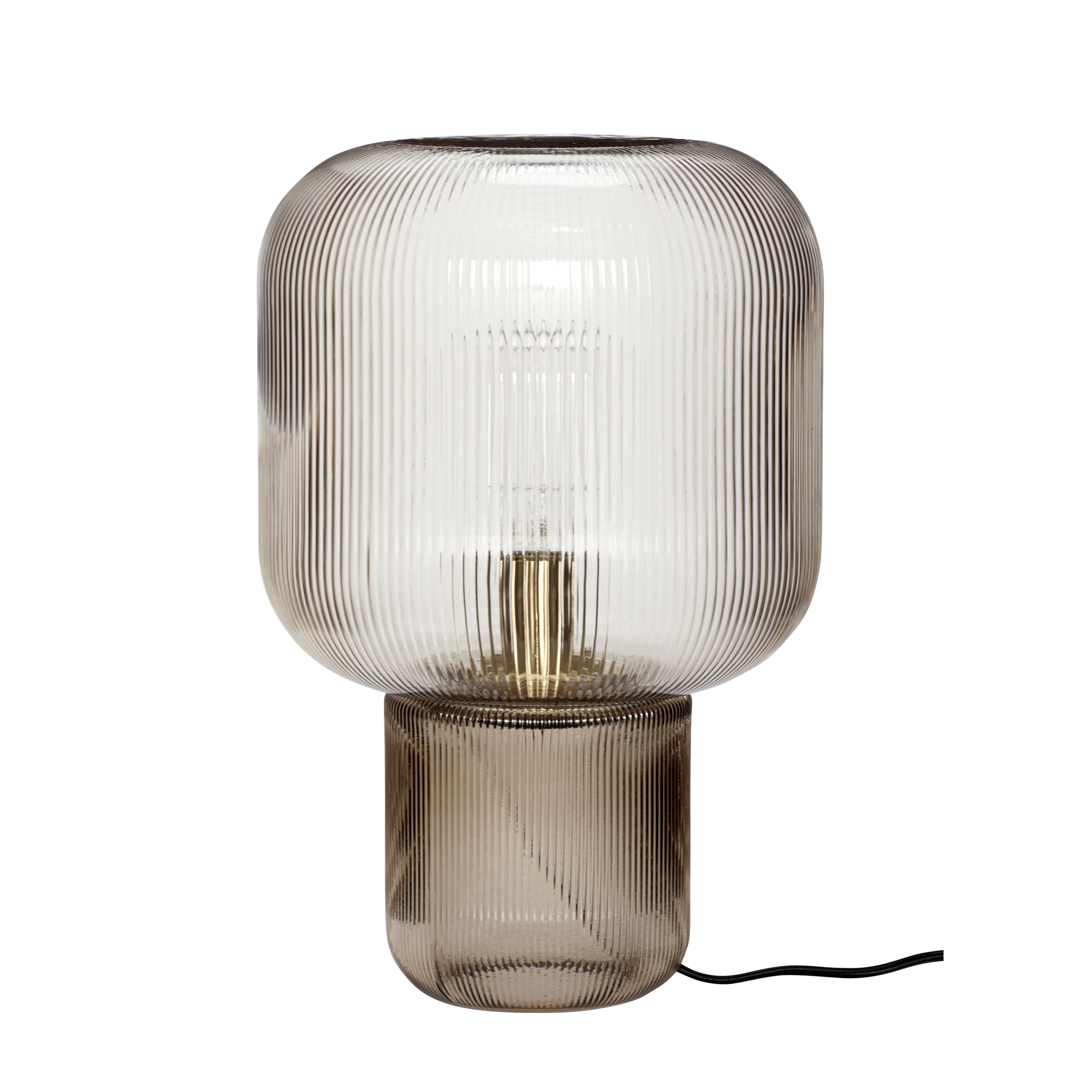 [product_category]-Hübsch Pirum Table Lamp Glass Smoke-Hübsch-5712772102251-991206-HUB-1