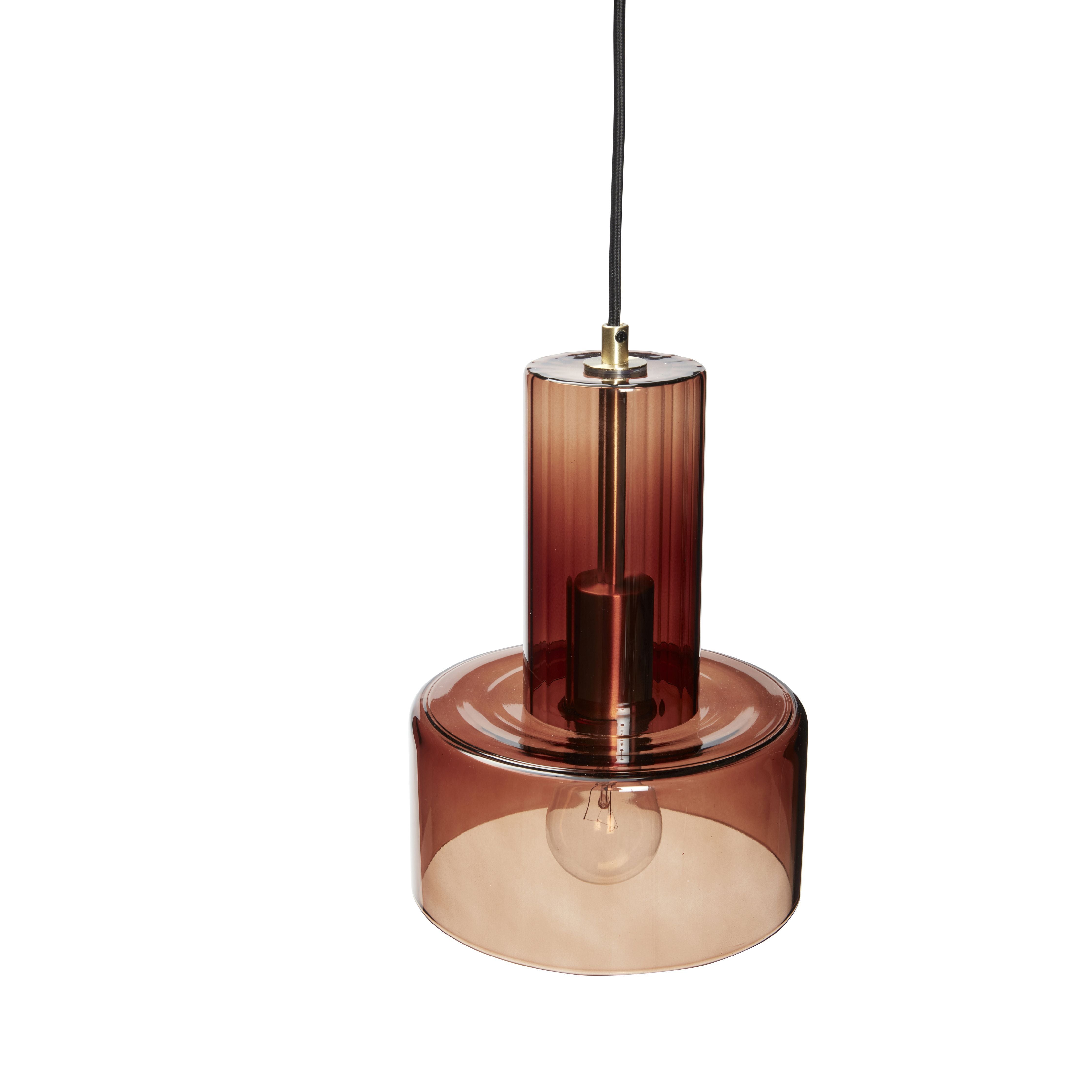 [product_category]-Hübsch Ripple Lamp Glass Brown-Hübsch-5712772111437-991303-HUB-3