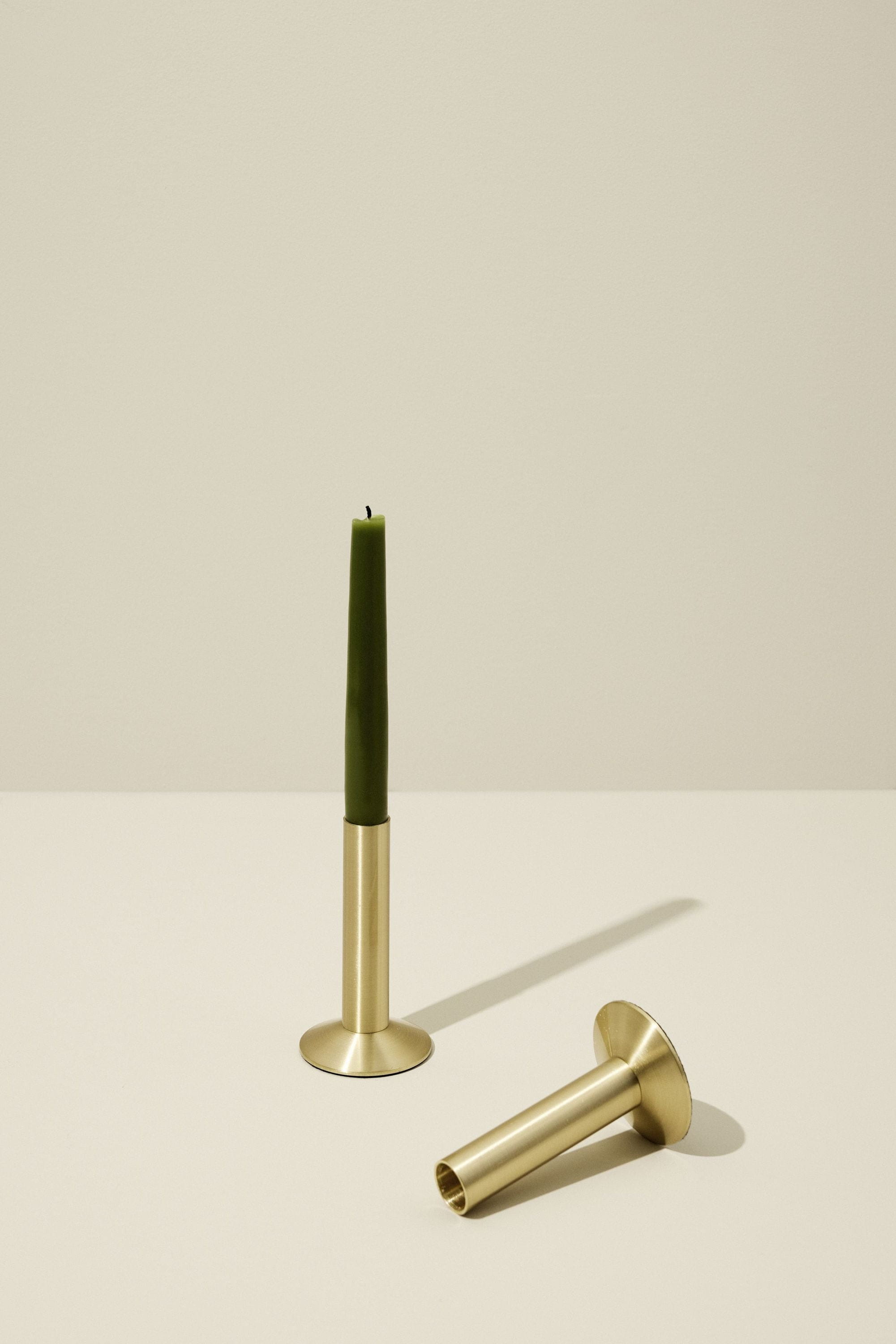 [product_category]-Hübsch Sleek Candle Holder, Brass Color-Hübsch-5712772130254-991711-HUB-9