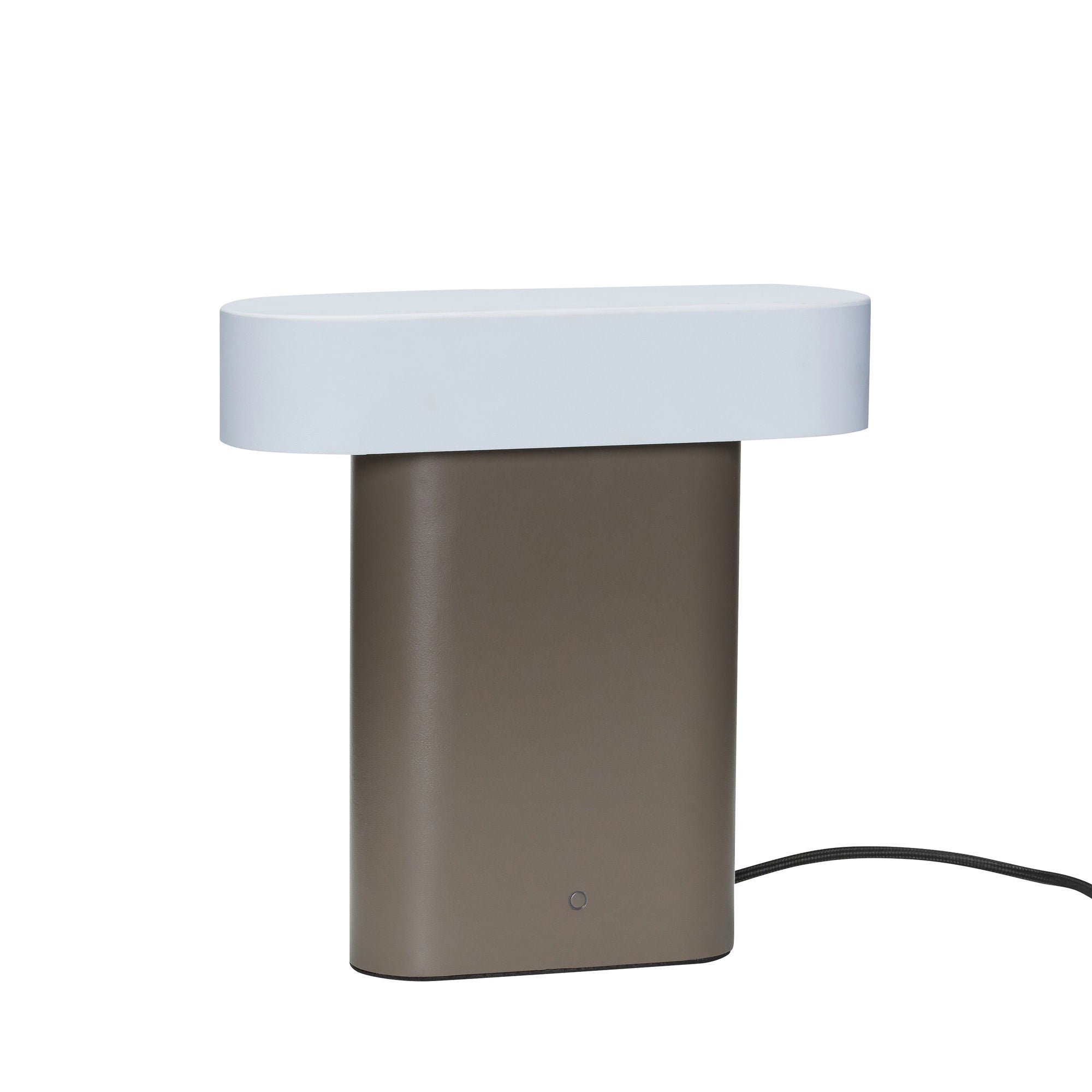 Hübsch elegant bordslampa brun/ljusgrå