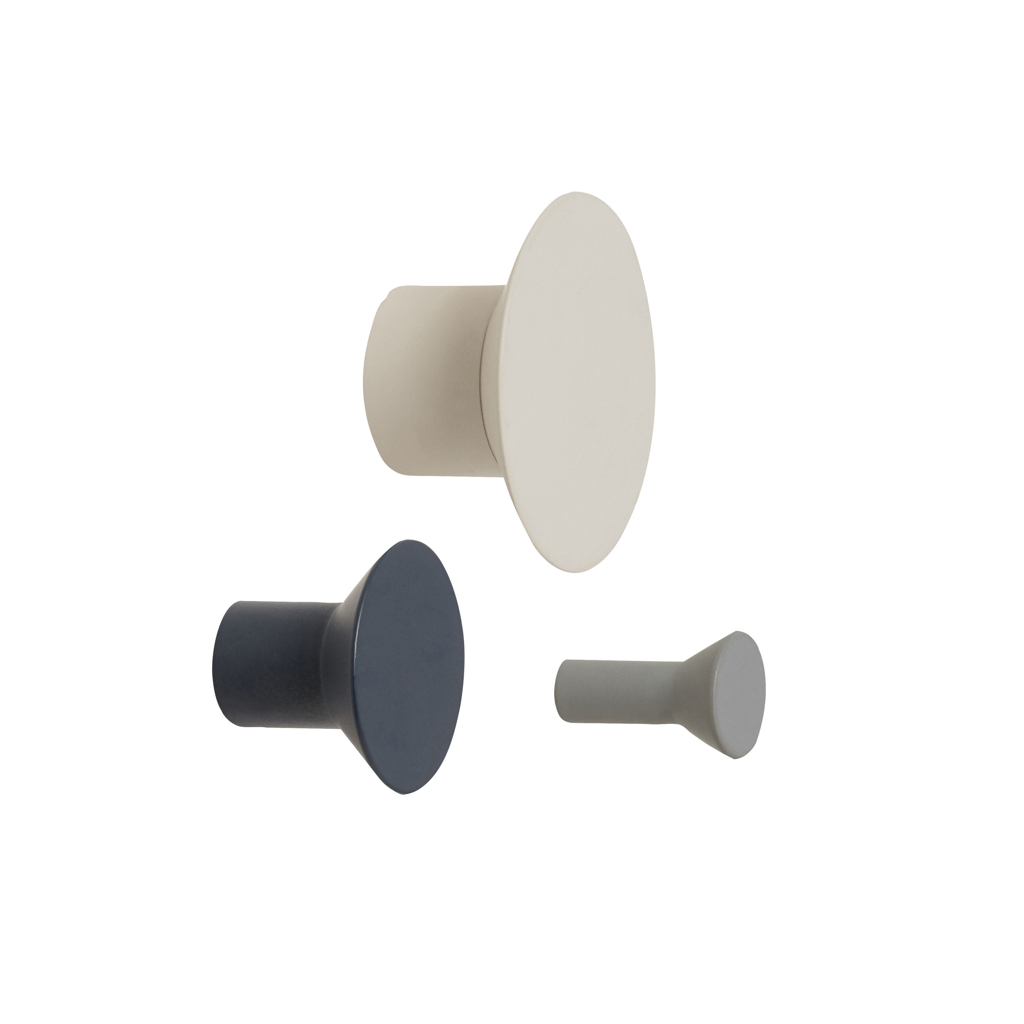 [product_category]-Hübsch Spot Button Metal Light Grey/Dark Grey Set Of 3-Hübsch-5712772072677-991119-HUB-1