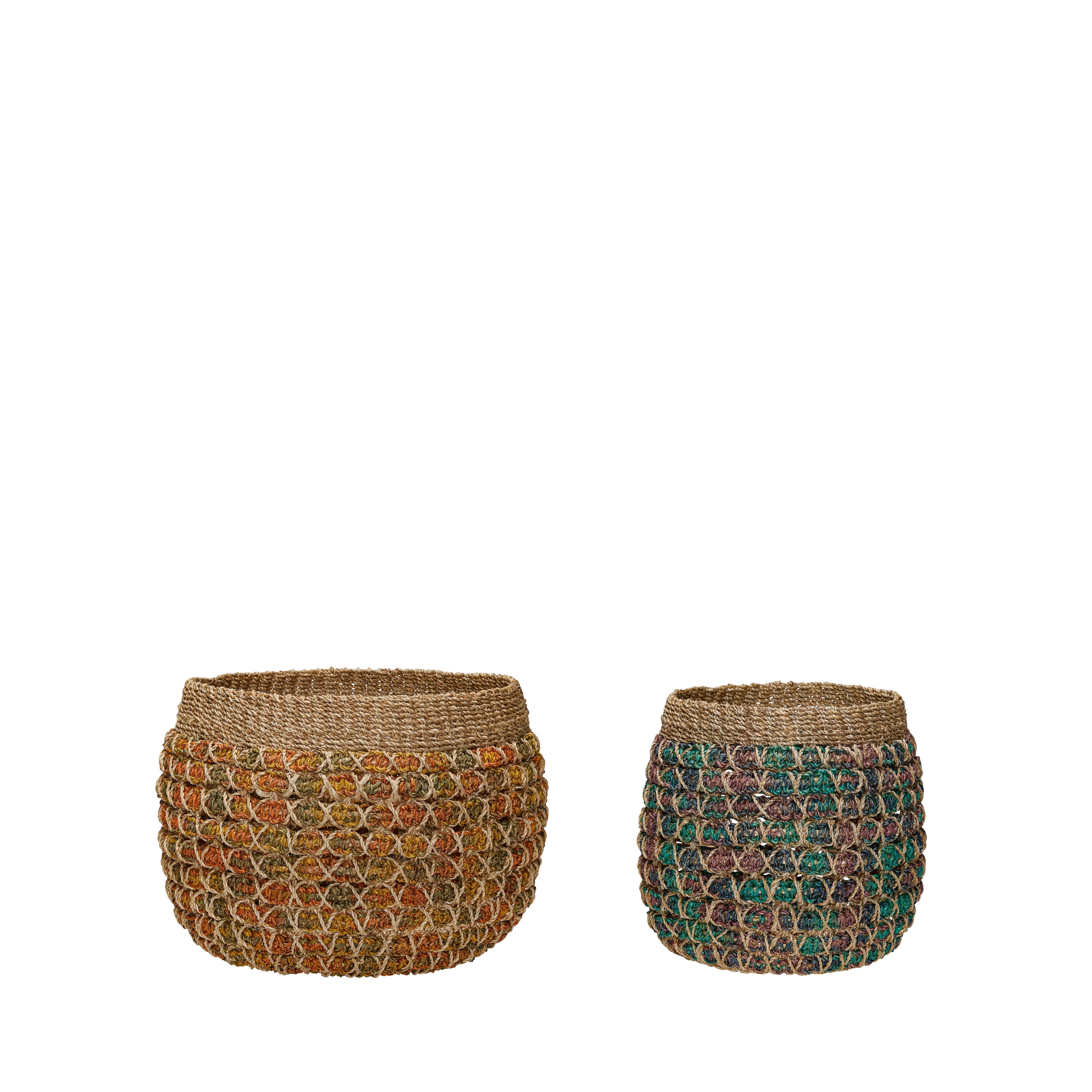[product_category]-Hübsch Twist Baskets Multicolour (Set Of 2)-Hübsch-5712772123225-821502-HUB-1