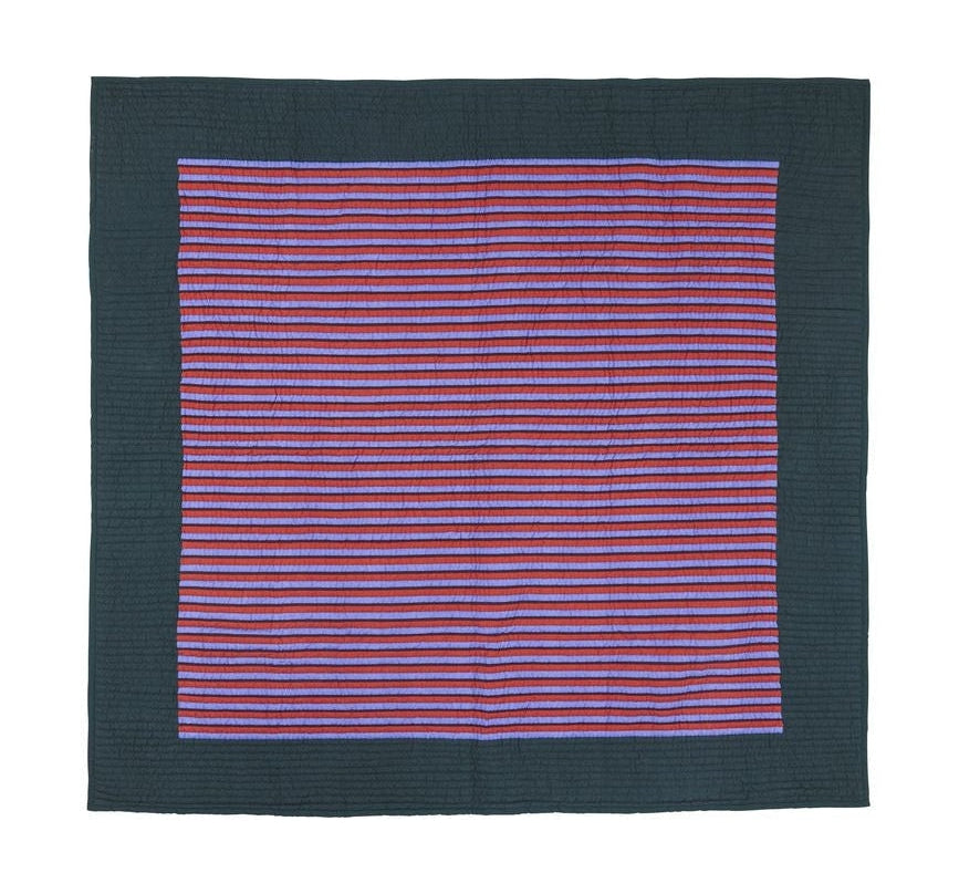 [product_category]-Hübsch Twist Bedspread 260x260 Cm, Multicolor/Petrol-Hübsch-5712772125908-701601-HUB-1