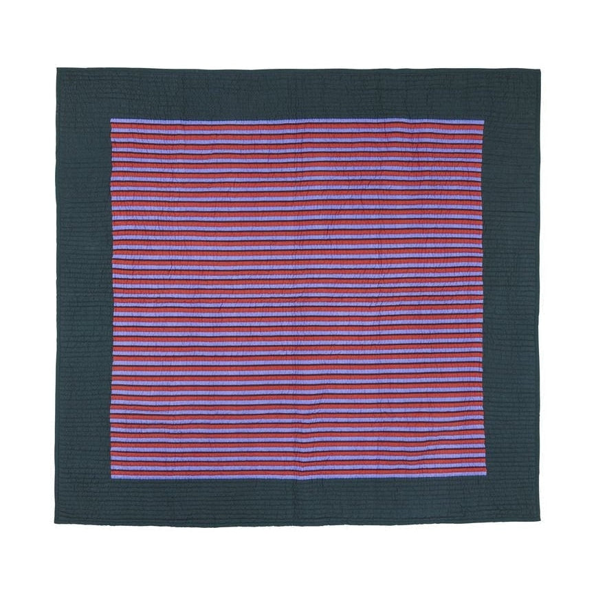 [product_category]-Hübsch Twist Bedspread 260x260 Cm, Multicolor/Petrol-Hübsch-5712772125908-701601-HUB-3