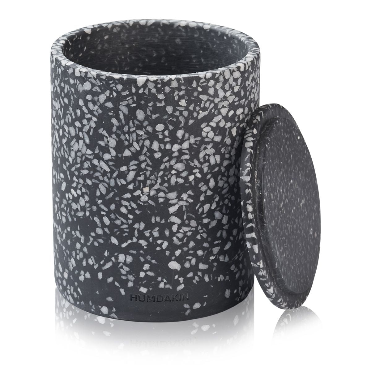 Humdakin Bologna Terrazzo Vase avec couvercle, noir