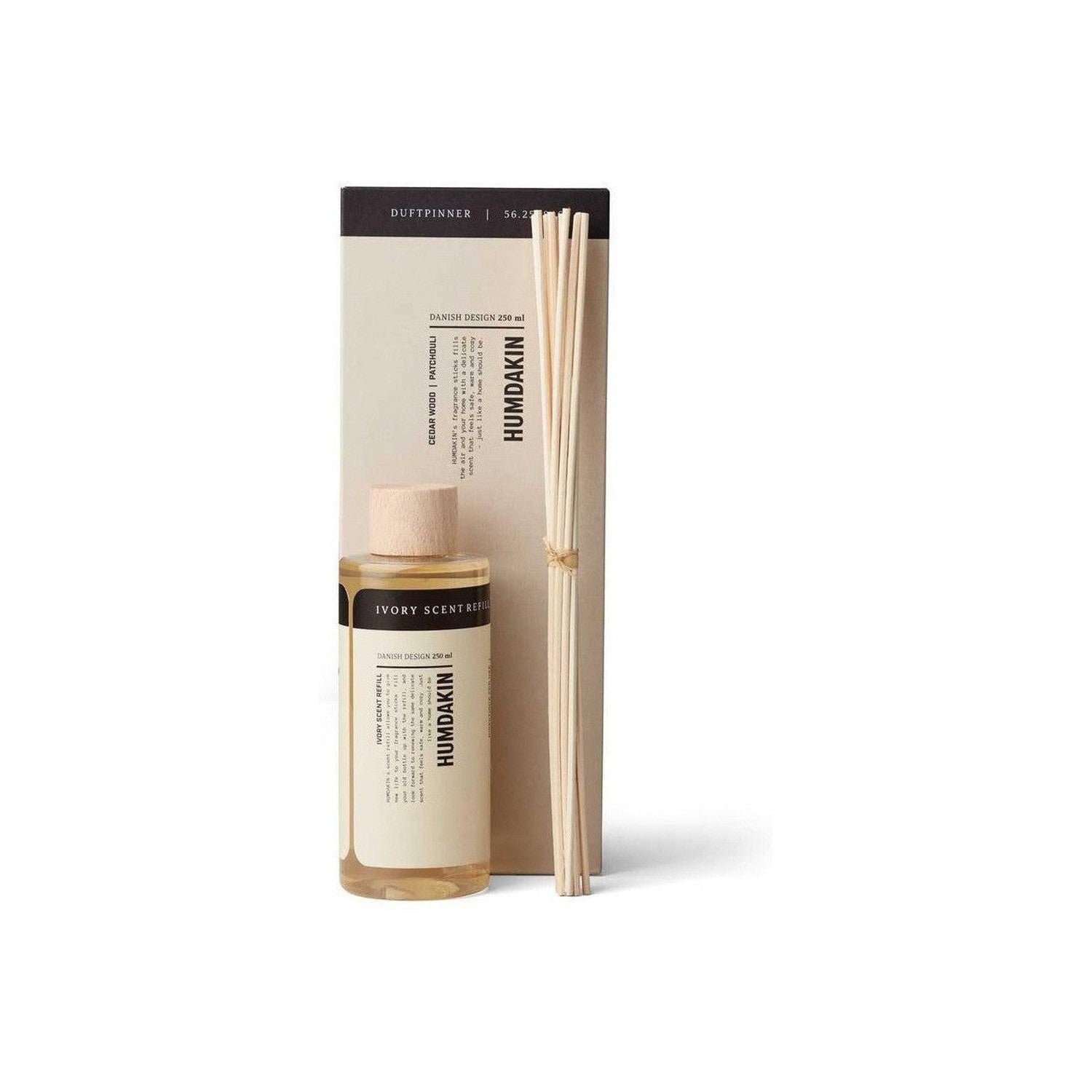 Humdakin Fragrance Diffuse Recharge Stick Ivory Sticks et Huile, 250 ml