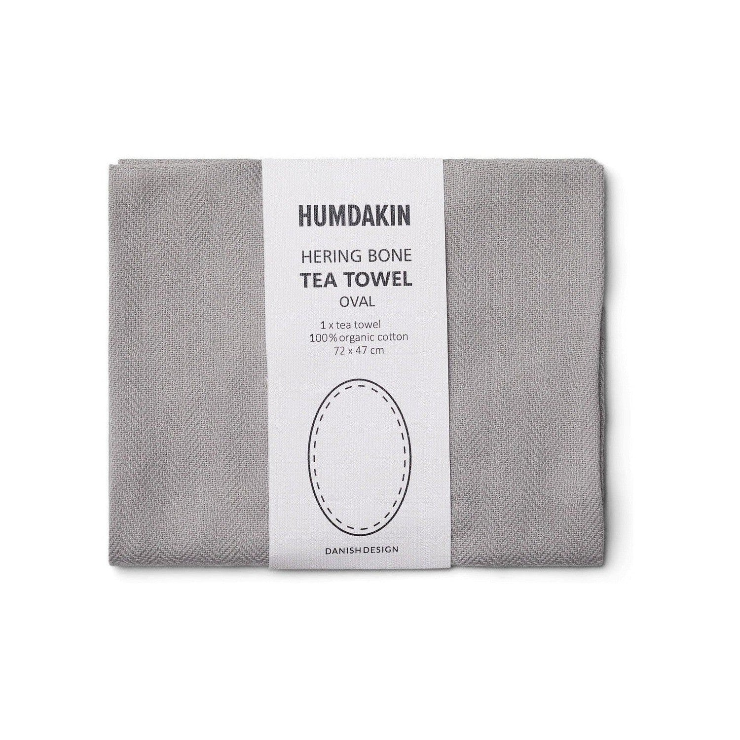 [product_category]-Humdakin Herring Bone Oval Towel, Stone-Humdakin-5713391009051-273-STONE-HUM-1