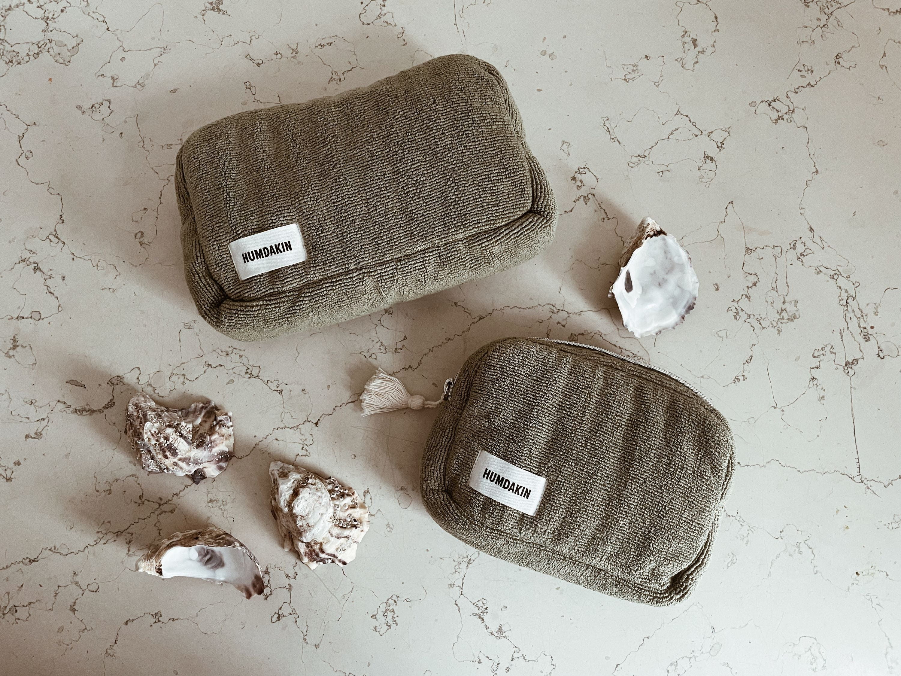 Humdakin Terry Toiletry Bag, Light Stone