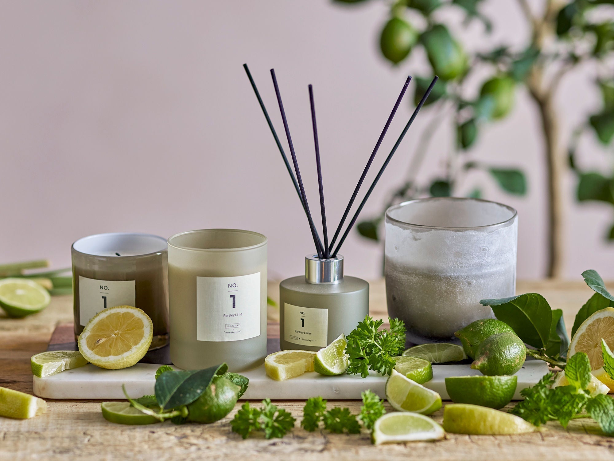 [product_category]-Illume X Bloomingville NO.1-Parsley Lime Scent Candle, Green, Wax-Illume X Bloomingville-5711173267804-82052393-BLO-8