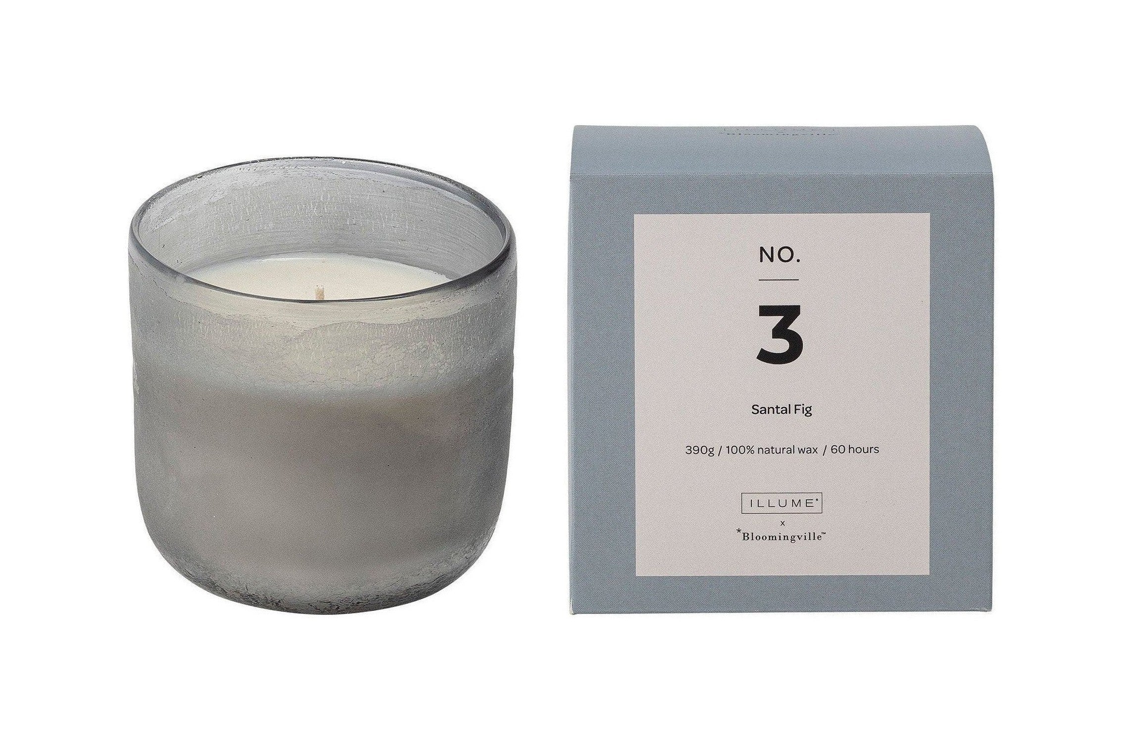 [product_category]-Illume X Bloomingville NO.3-Santal Fig Scent Candle, Blue, Natural Wax-Illume X Bloomingville-5711173267828-82052403-BLO-1