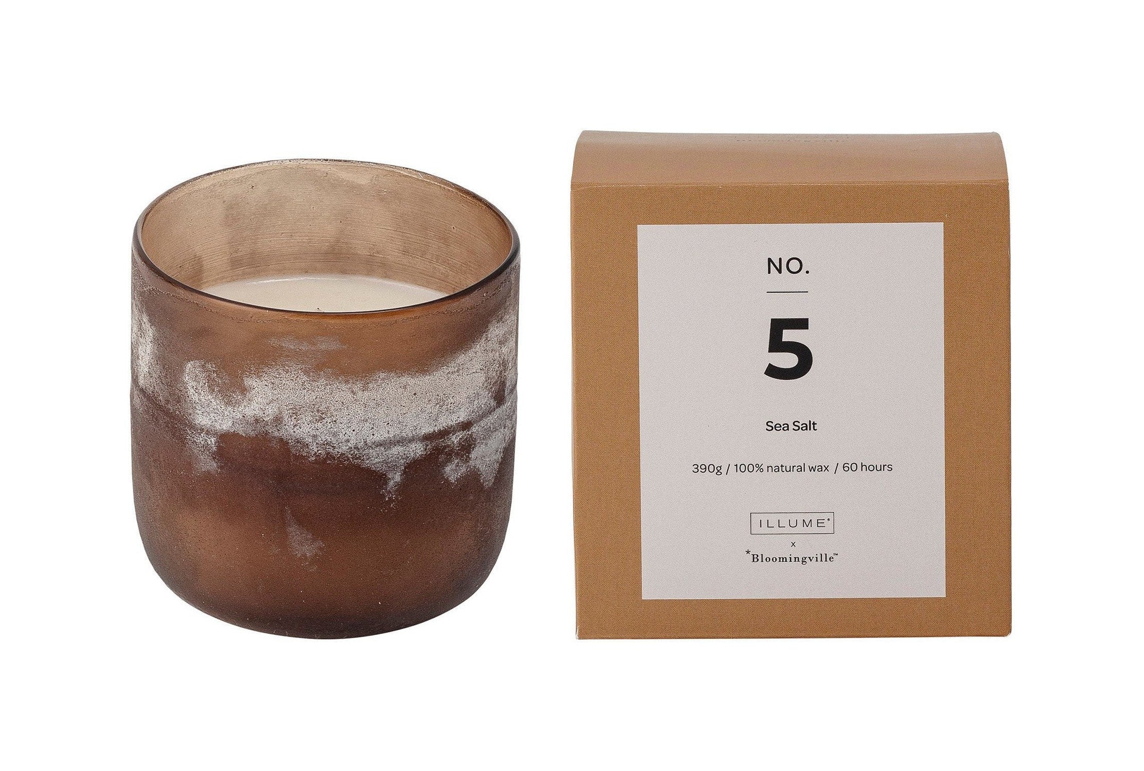 Illume X Bloomingville No.5-Sea Salt Doftljus, brunt, vax