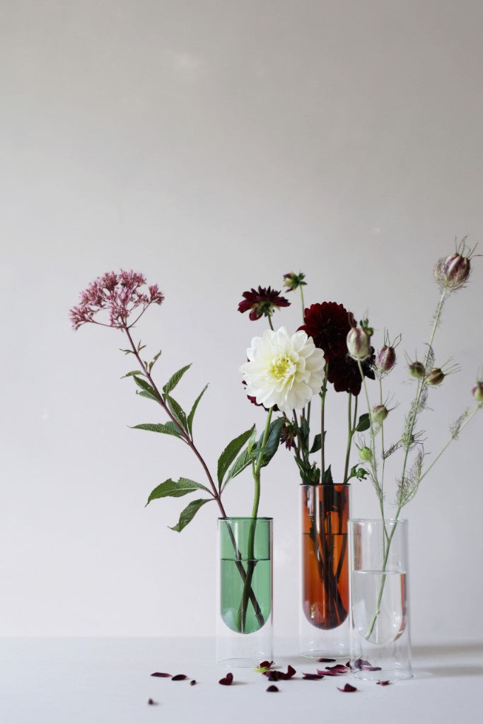 Studio om blomsterrørvase 16 cm, grøn