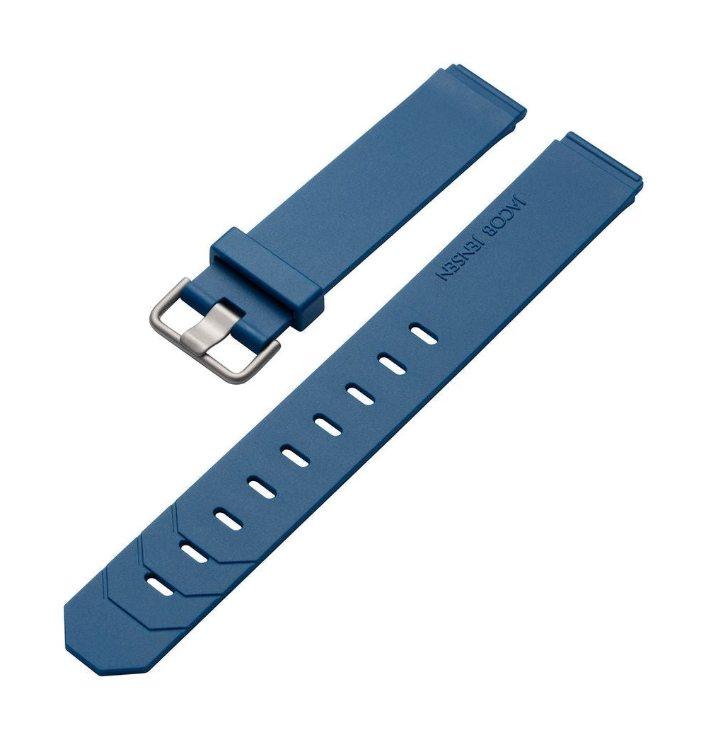 [product_category]-Jacob Jensen 600 Rubber Strap 17 Mm Titanium Clasp Matt (644,654), Blue-Jacob Jensen-4045346114956-570061706m-JAC-1