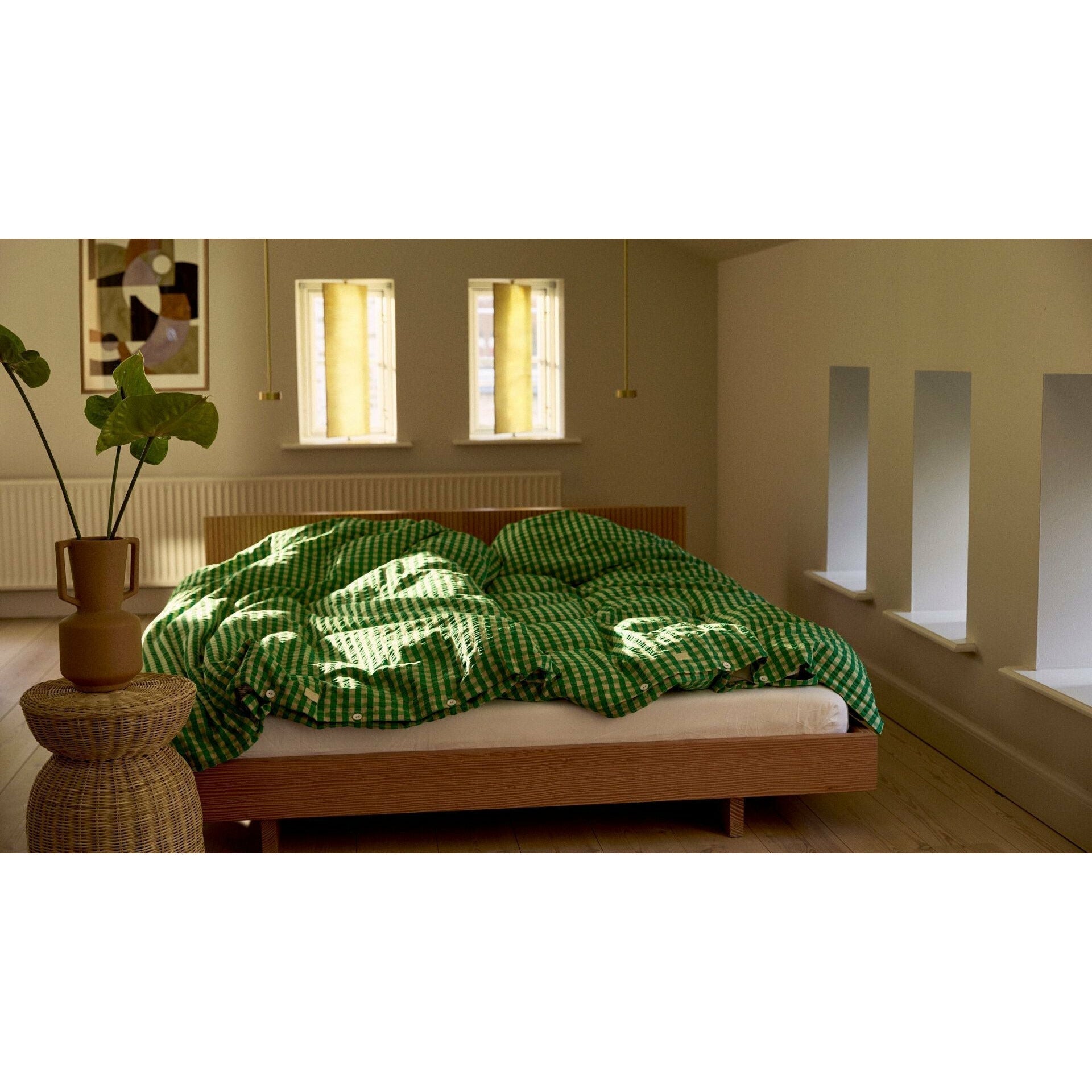 [product_category]-Juna Bæk & Bølge Bed Linen 140x200 Cm, Green/Sand-Juna-5713397365205-636520-JUN-5