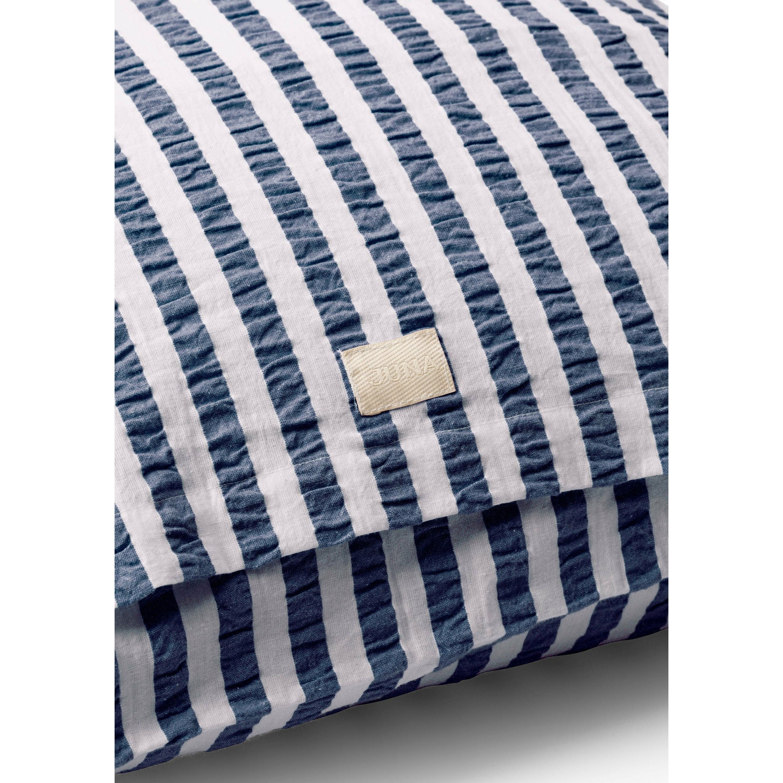 [product_category]-Juna Bæk & Bølge Lines Pillowcase 63x60 Cm, Dark Blue/White-Juna-5713397369302-636930-JUN-6