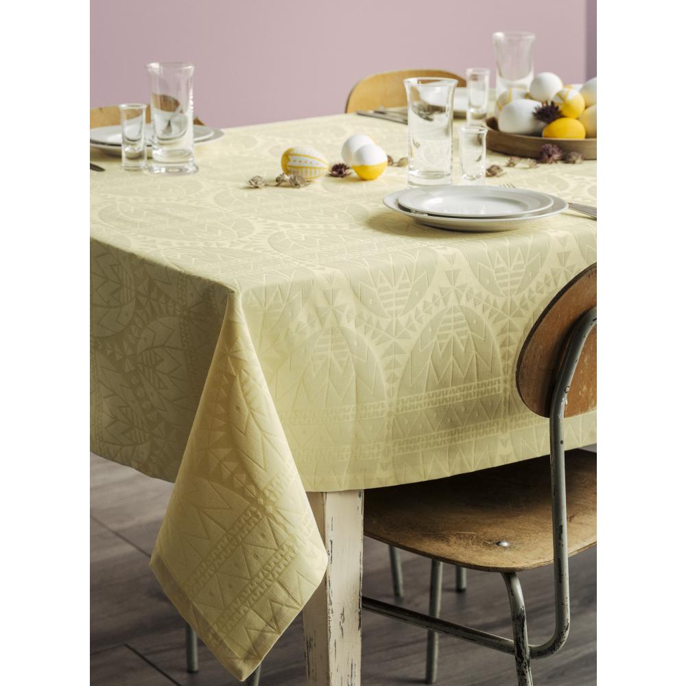 [product_category]-Juna Easter Damask Tablecloth Yellow, 150x320 Cm-Juna-5713397073872-607387-JUN-3