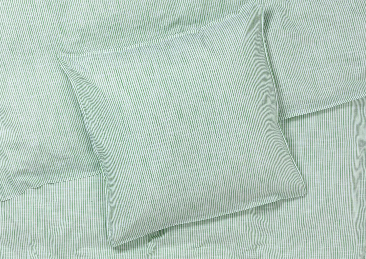 [product_category]-Juna Monochrome Lines Bed Linen 140 X200 Cm, Green/White-Juna-5713397360682-636068-JUN-2