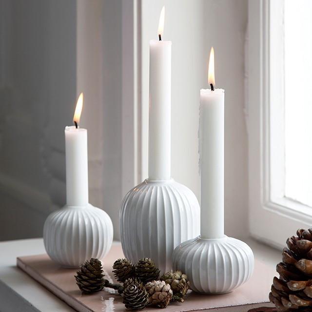 Kähler Hammershøi Candle Holder White, Medium