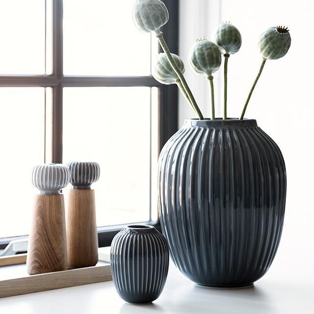 Kähler hammershøi vase anthracite gris, grand