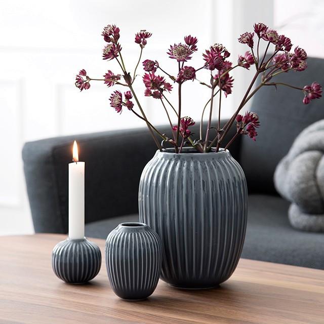 Kähler hammershøi vase anthracite gris, médium