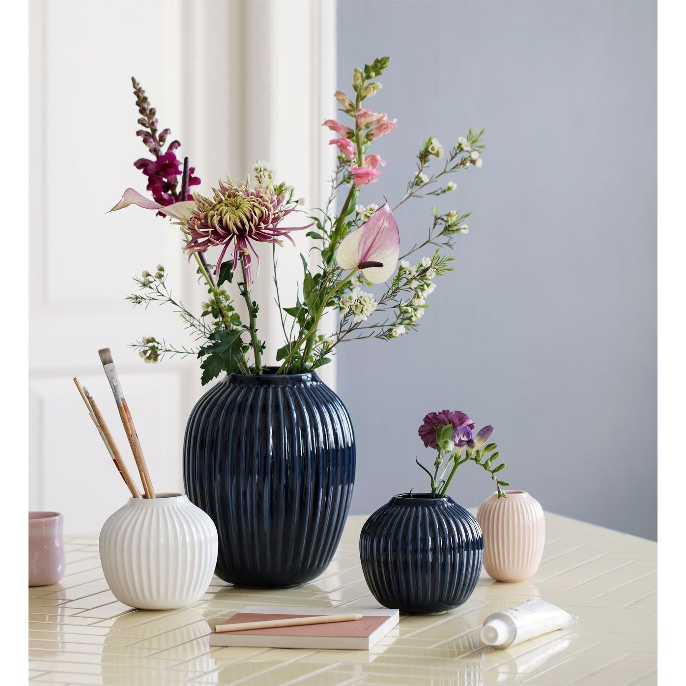 Kähler Hammershøi Vase Indigo, Mini