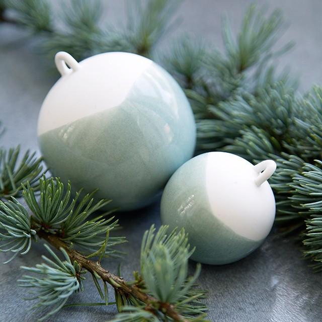 Kähler Nobili Decoration Balls, Jade Green