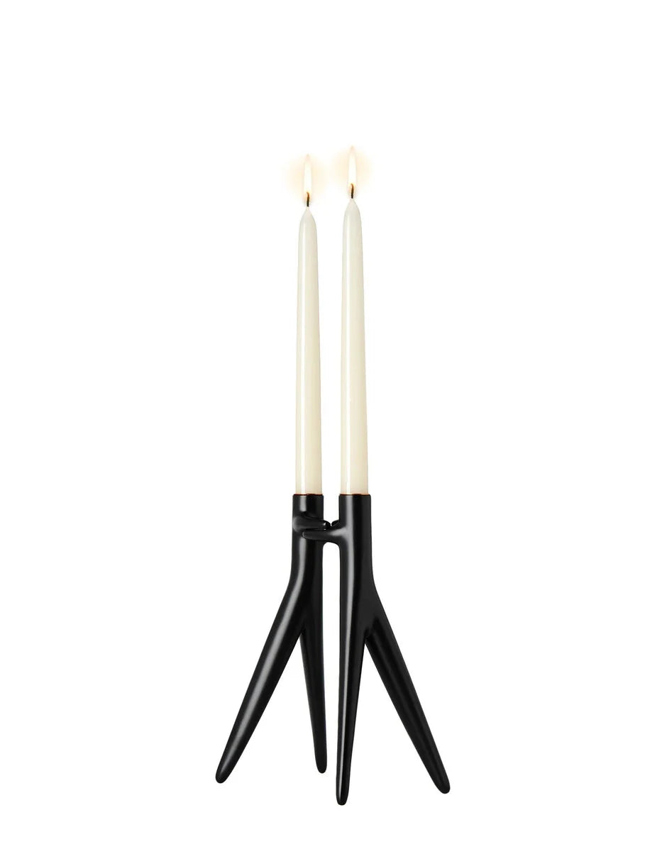 [product_category]-Kartell Abbracciaio Candelabra, Black-Kartell-8058967175585-0195509-KAR-2