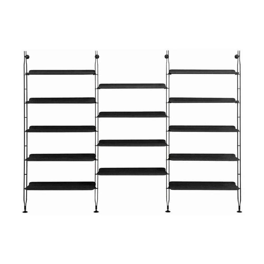 Kartell Adam Wood Bookcase Large, Ash Black/Black