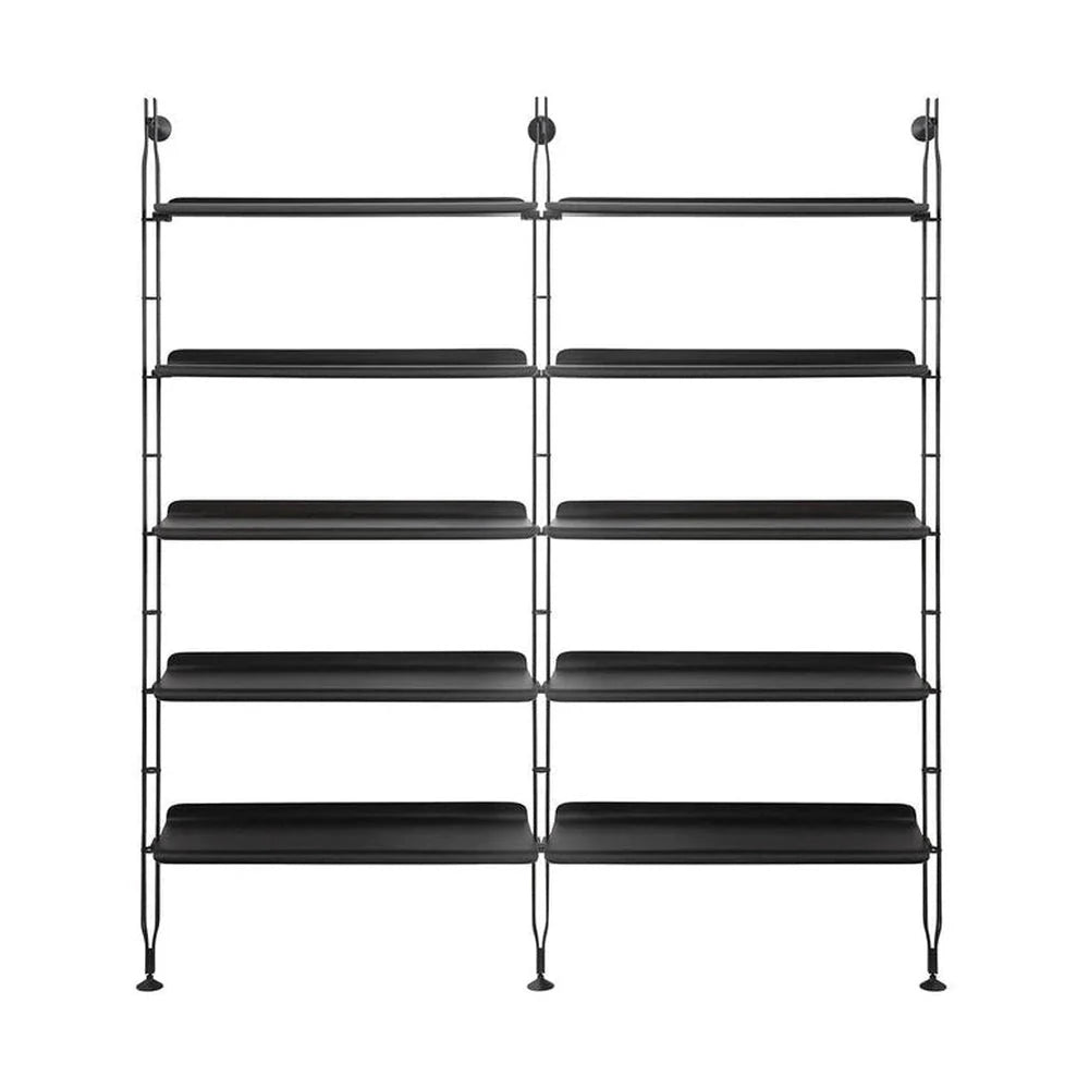 Kartell Adam Wood Bookcase Medium, Ash Black/Black