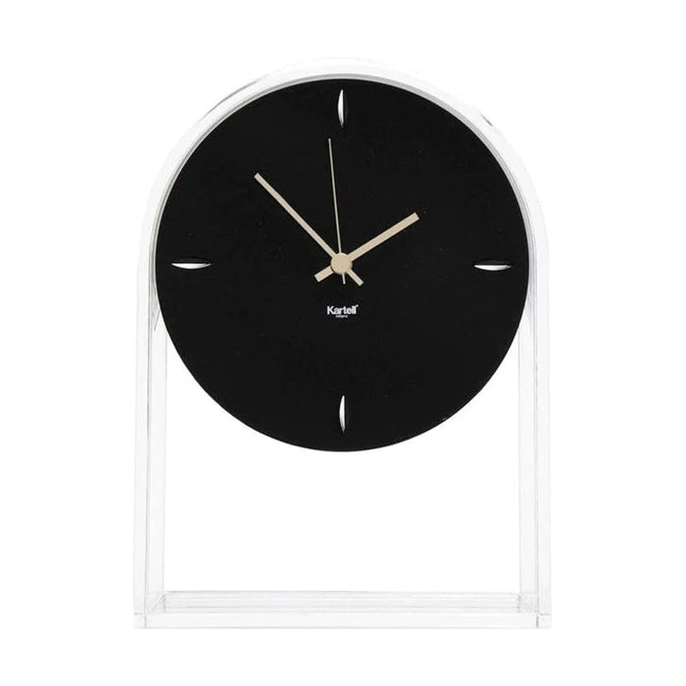 Kartell Air du Temps Clock, Crystal/Black