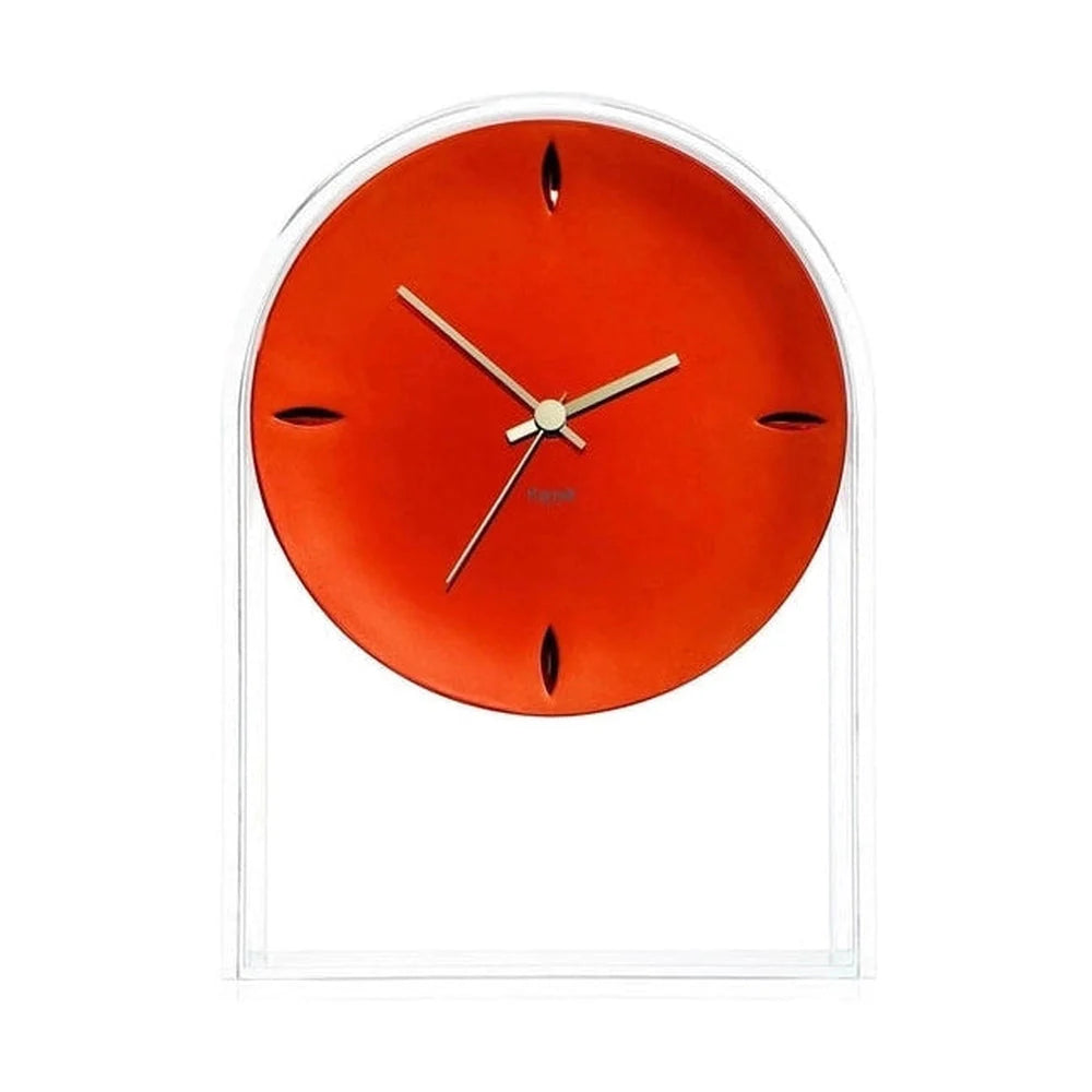 Kartell Air du Temps Clock, Crystal/Red