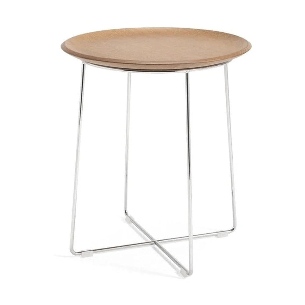 Plavier de table d'appoint Kartell Al Wood, bois léger / chrome