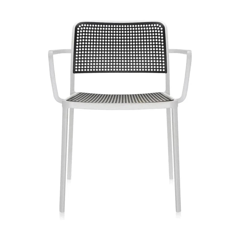 Fauteuil Kartell Audrey, blanc / noir