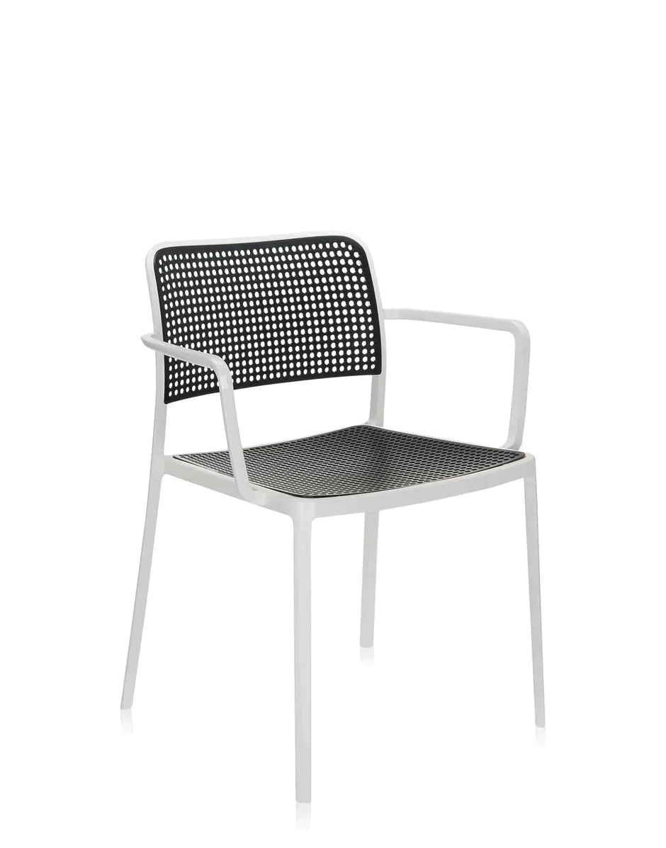 [product_category]-Kartell Audrey Armchair, White/Black-Kartell-8058967070996-05876B2-KAR-8