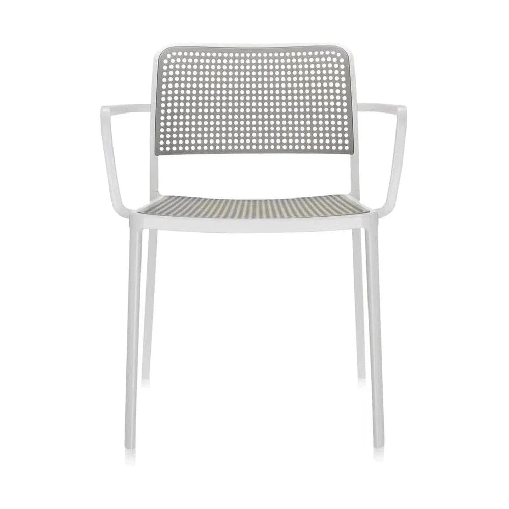 Fauteuil Kartell Audrey, blanc / gris clair