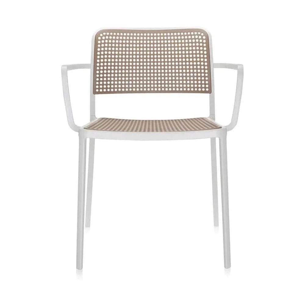 Kartell Audrey Armchair, White/Sand