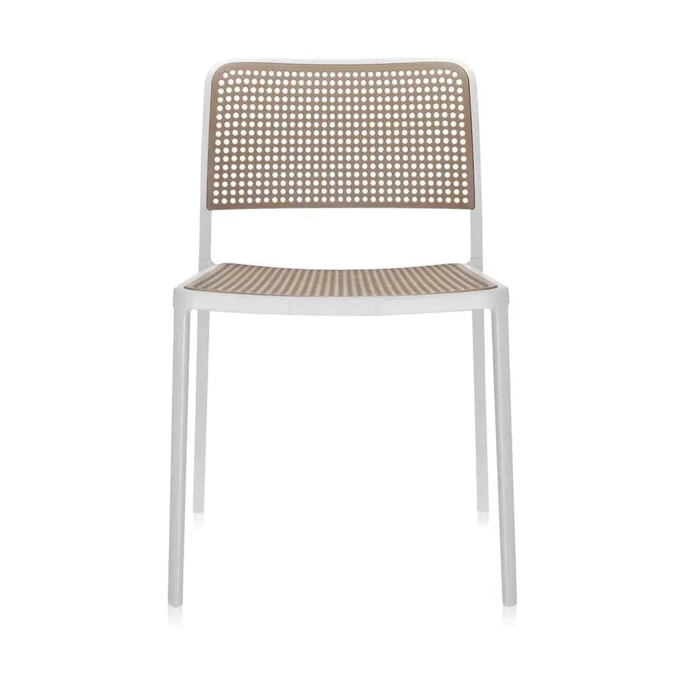 Kartell Audrey stol, hvid/sand