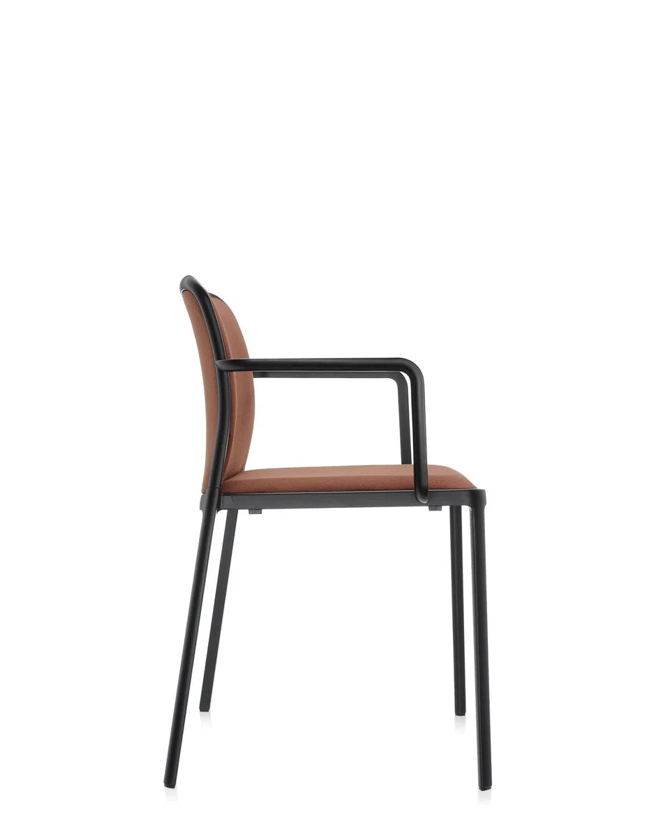 [product_category]-Kartell Audrey Soft Armchair, Black/Brick Red-Kartell-8058967161977-05976NM-KAR-3