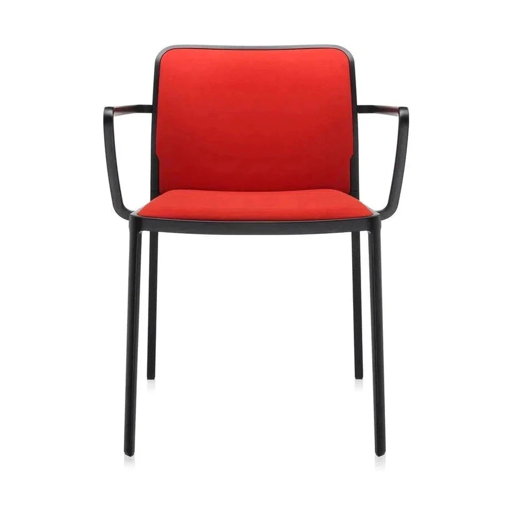 Kartell Audrey Soft Sessel, schwarz/rot